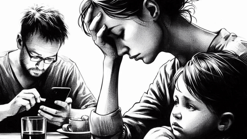 Überforderte Mutter, abwesender Vater – Kind in der emotionalen Zange