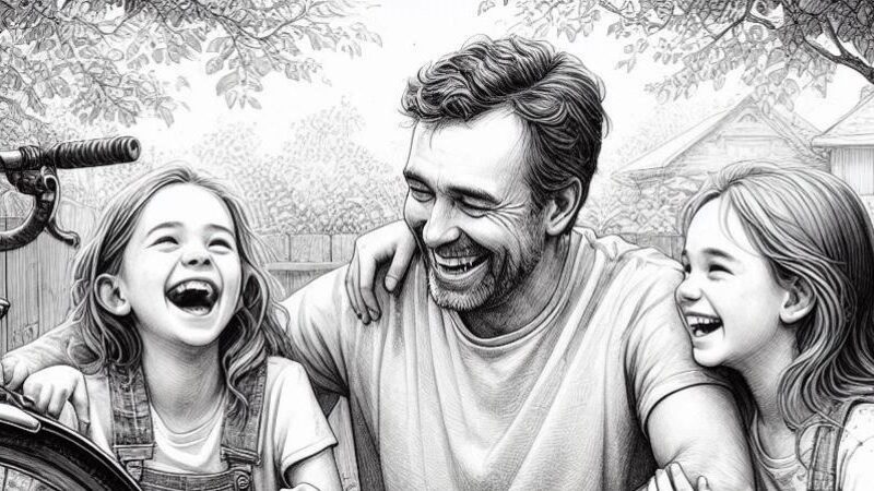 Vater-Tochter-Bindung Lachen, das die Beziehung stärkt
