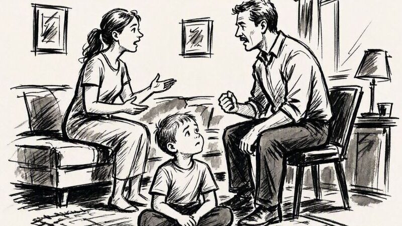 Wenn Kinder versuchen, zwischen Mutter und Vater Frieden zu halten