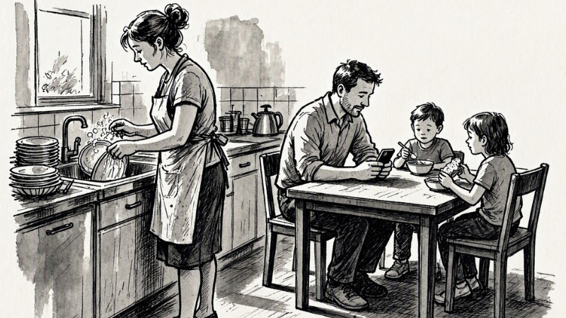 Mama trägt alles Wenn der Vater sich zurückzieht und die Kinder es spüren