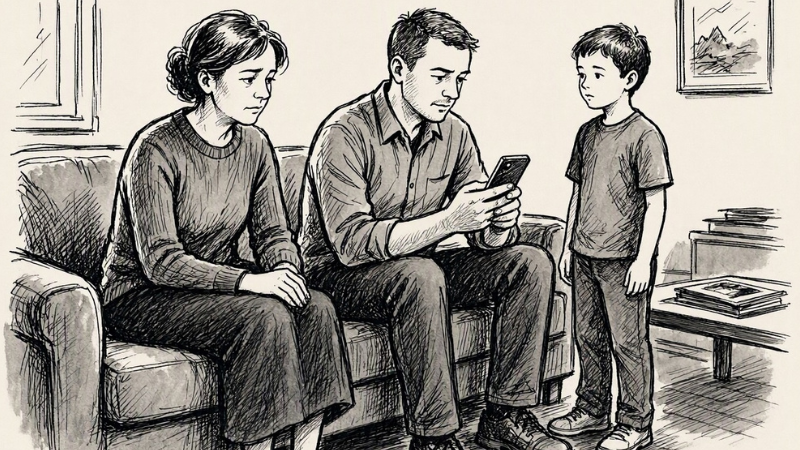 Unglückliche Eltern Wenn Kinder zwischen zwei traurigen Menschen aufwachsen