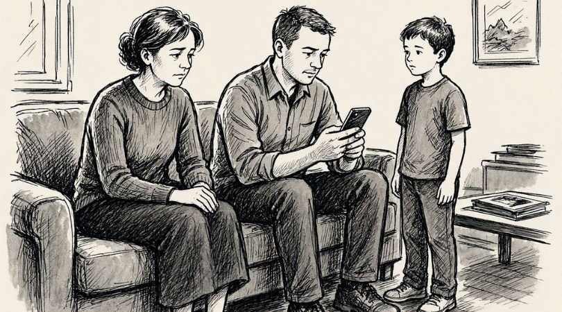 Unglückliche Eltern Wenn Kinder zwischen zwei traurigen Menschen aufwachsen